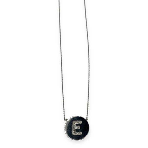 Jennifer Meyer Diamond Initial Disc Necklace - Picture 1 of 4